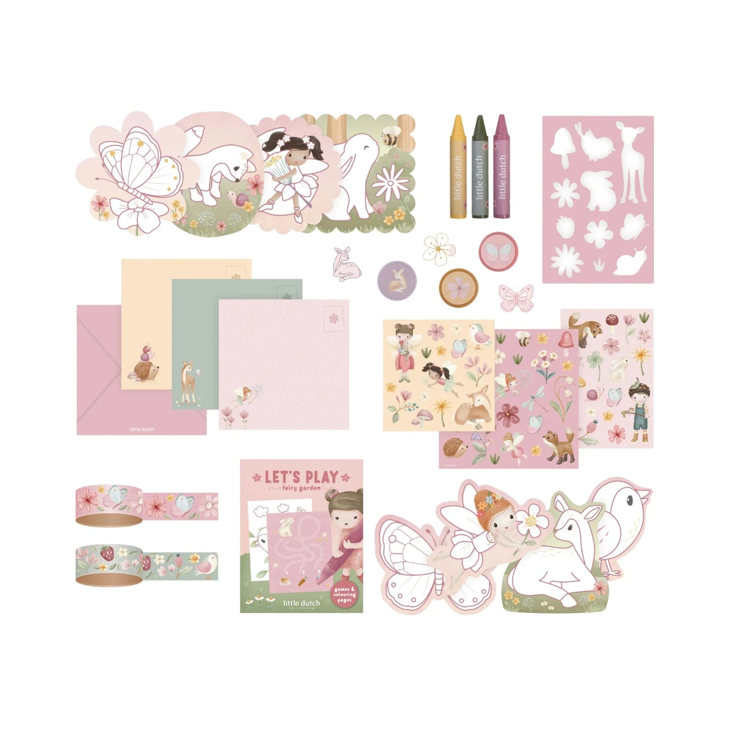 Little Dutch - kūrybinis rinkinys lagamine - Rosa & Fairy Garden
