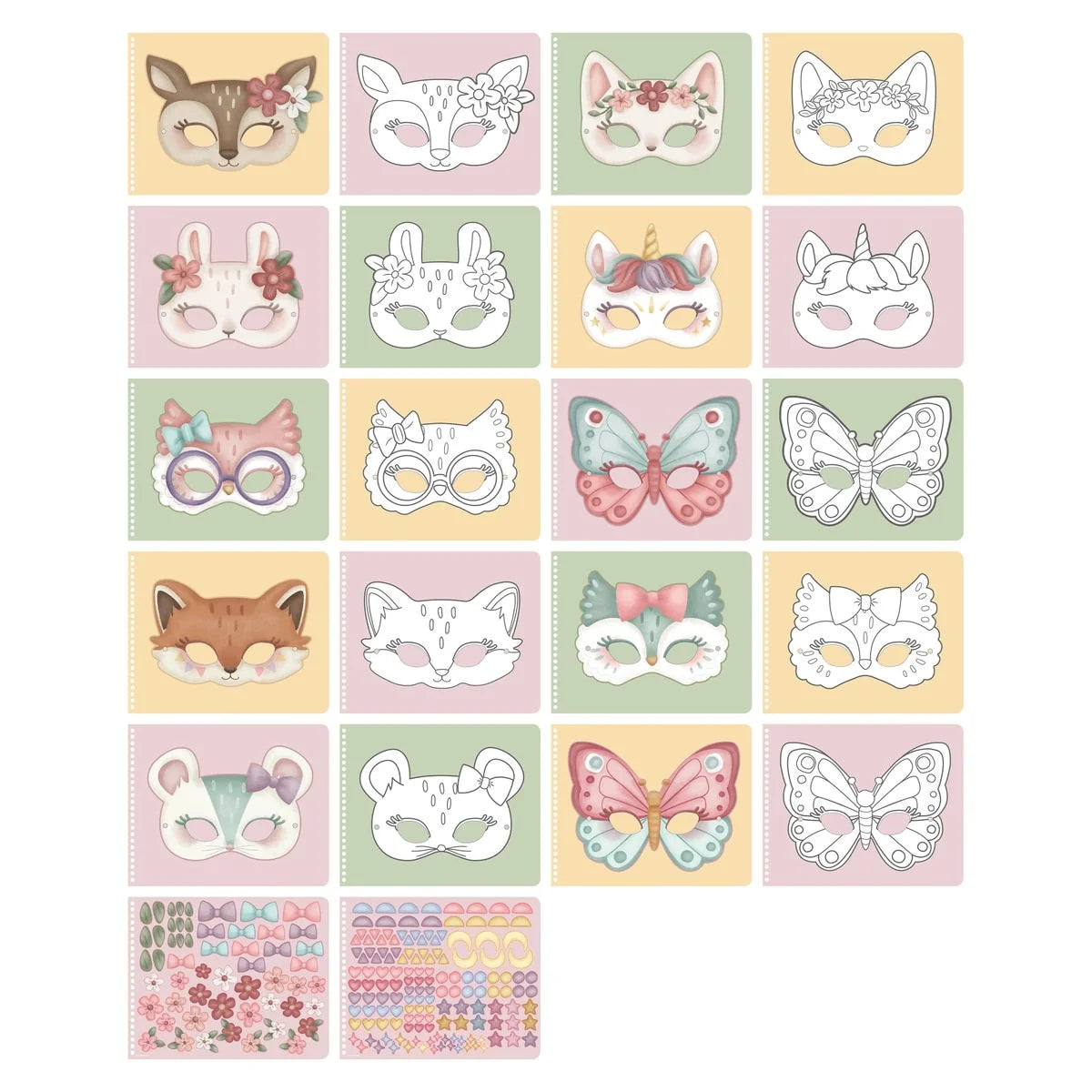 Little Dutch kūrybinė knyga - Rosa's masks