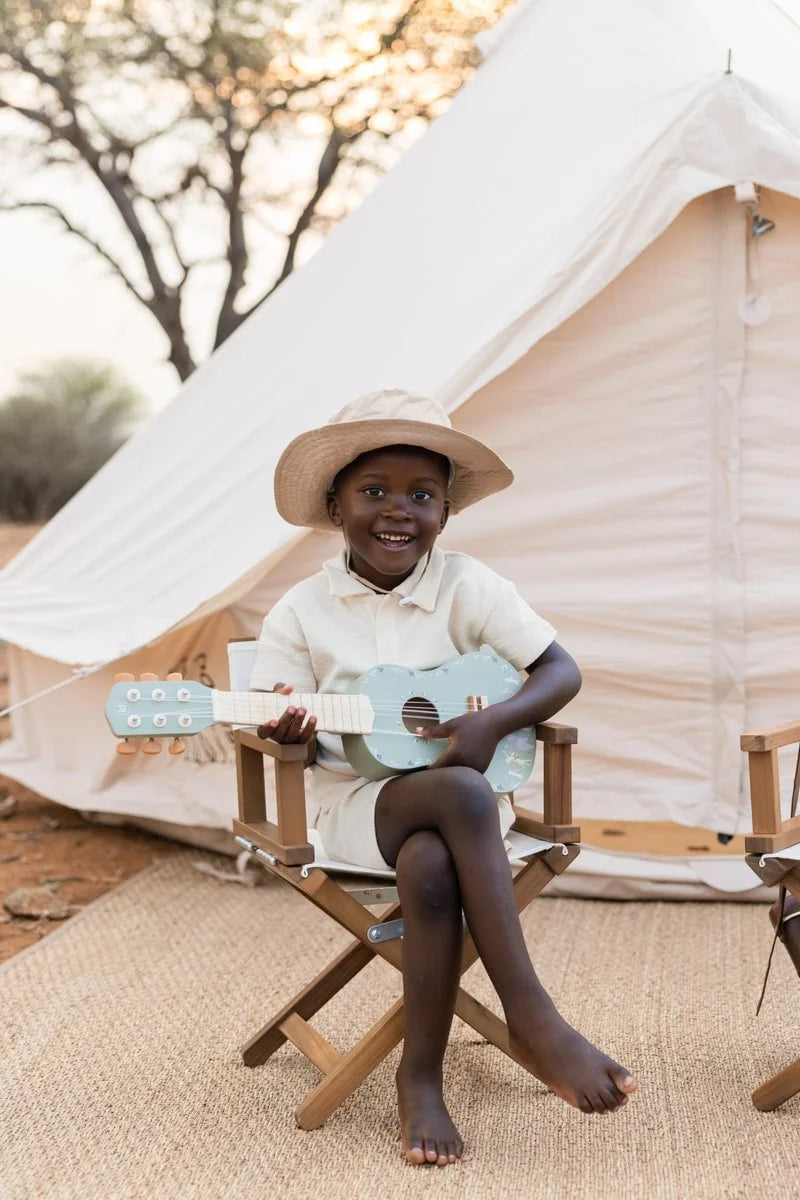 Little Dutch medinė gitara - Safari Friends Green