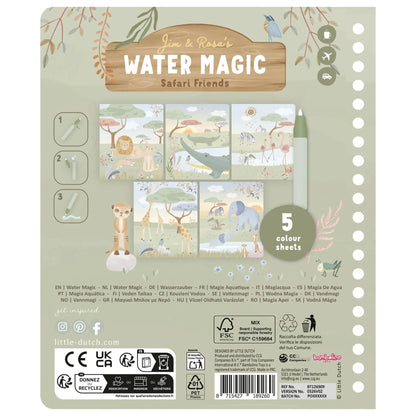 Little Dutch Water Reveal Book - Jim & Safari Friends