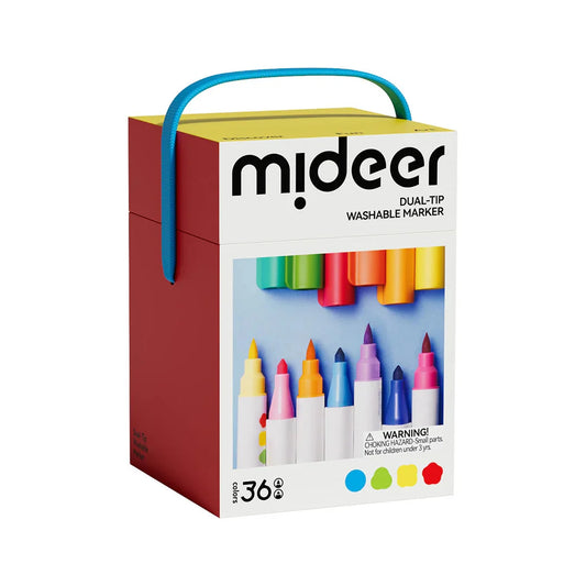 Mideer - Dvipusiai nuplaunami flomasteriai - 36 spalvos