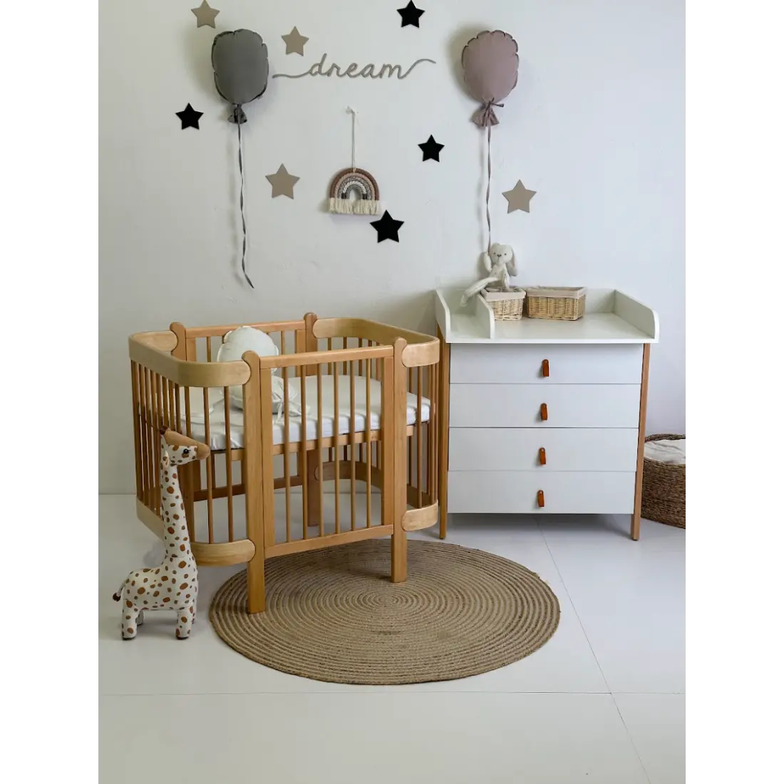 Ingvart komoda - Scandi white + natural