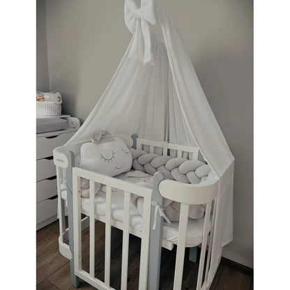 Ingvart transformuojama kūdikio lovytė - Nika natural + white