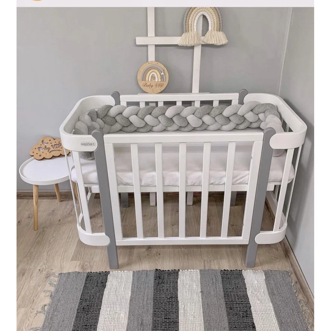 Ingvart transformuojama kūdikio lovytė - Nika natural + white