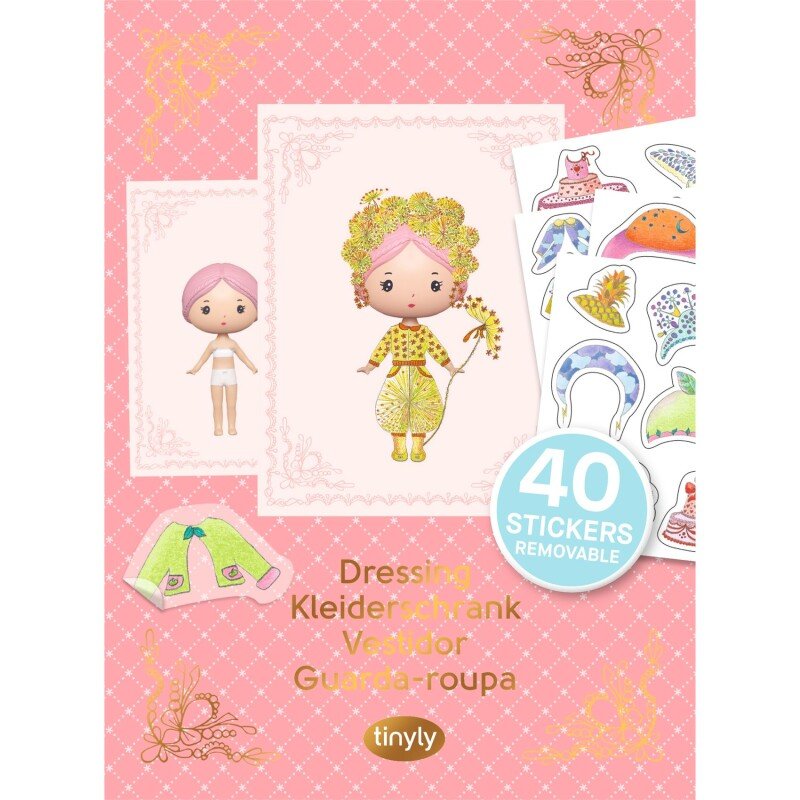Djeco Tinyly daugkartiniai lipdukai - Miss Lilypink