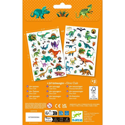 Djeco Tatuiruotės - Dinozaurai (50+ tatuiruočių)