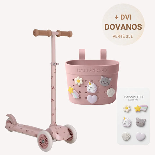 Little Dutch paspirtukas Fairy floral + DVI DOVANOS: krepšelis ir ženkliukai