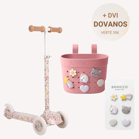 Little Dutch paspirtukas Sunny flower + DVI DOVANOS: krepšelis ir ženkliukai