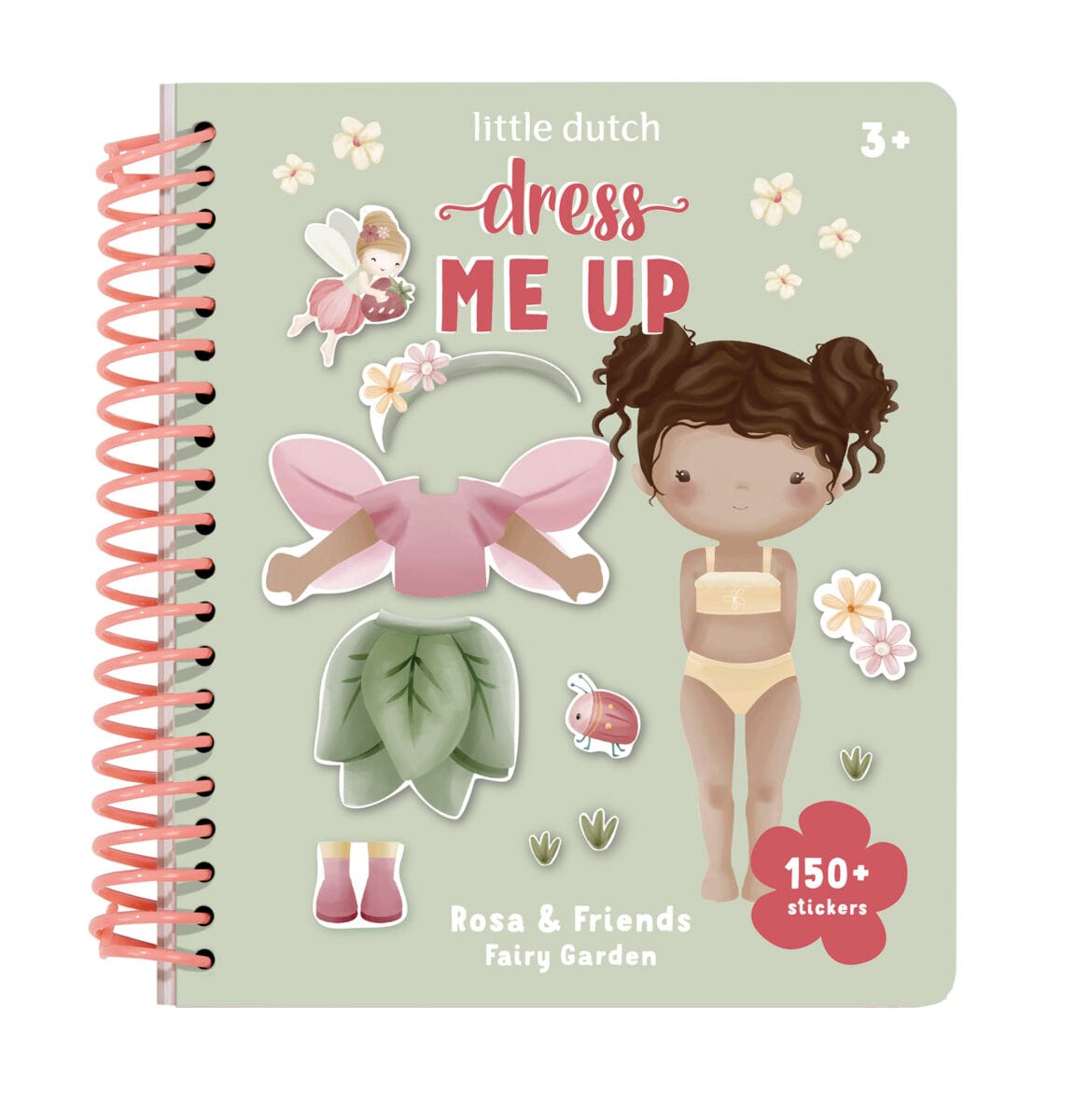 Little Dutch Knygelė su lipdukais Aprenk mane - Fairy Garden