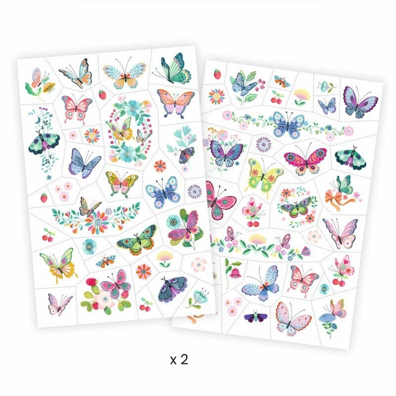 Djeco Tatuiruotės - Drugeliai (50+ tatuiruočių)