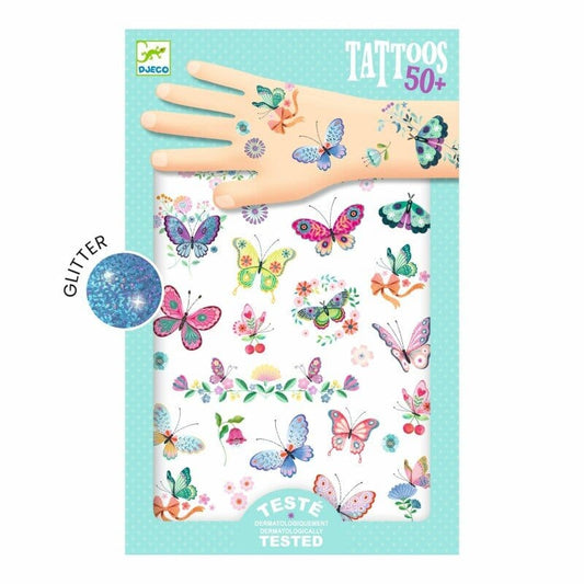 Djeco Tatuiruotės - Drugeliai (50+ tatuiruočių)
