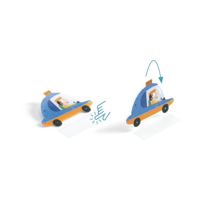 Djeco Daugkartiniai lipdukai - Daugkartiniai 3D lipdukai - Transporto priemonės
