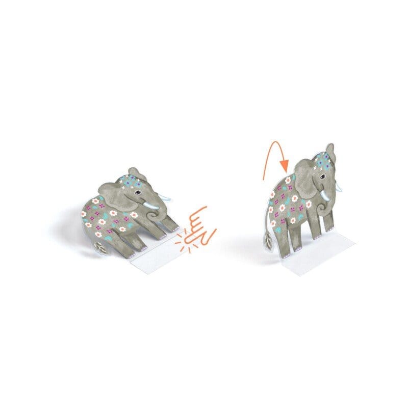 Djeco Daugkartiniai lipdukai - Daugkartiniai 3D lipdukai - Gyvūnai
