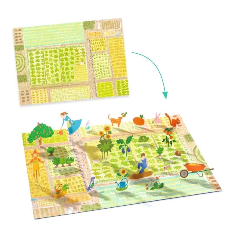 Djeco Daugkartiniai lipdukai - Daugkartiniai 3D lipdukai - Ūkis