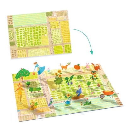 Djeco Daugkartiniai lipdukai - Daugkartiniai 3D lipdukai - Ūkis