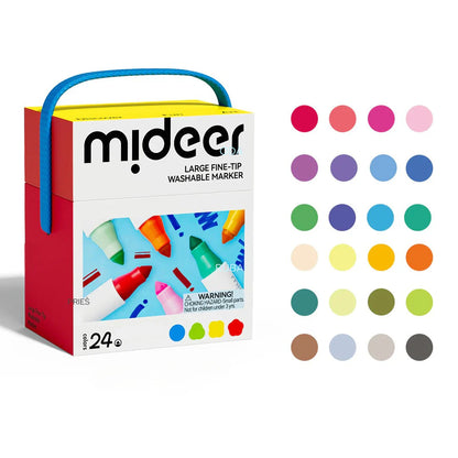 Mideer - nuplaunami markeriai flomasteriai - 24 spalvos