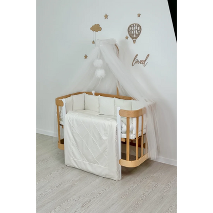 Ingvart transformuojama kūdikio lovytė - Nika natural + white