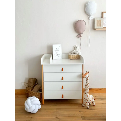 Ingvart komoda - Scandi white + natural