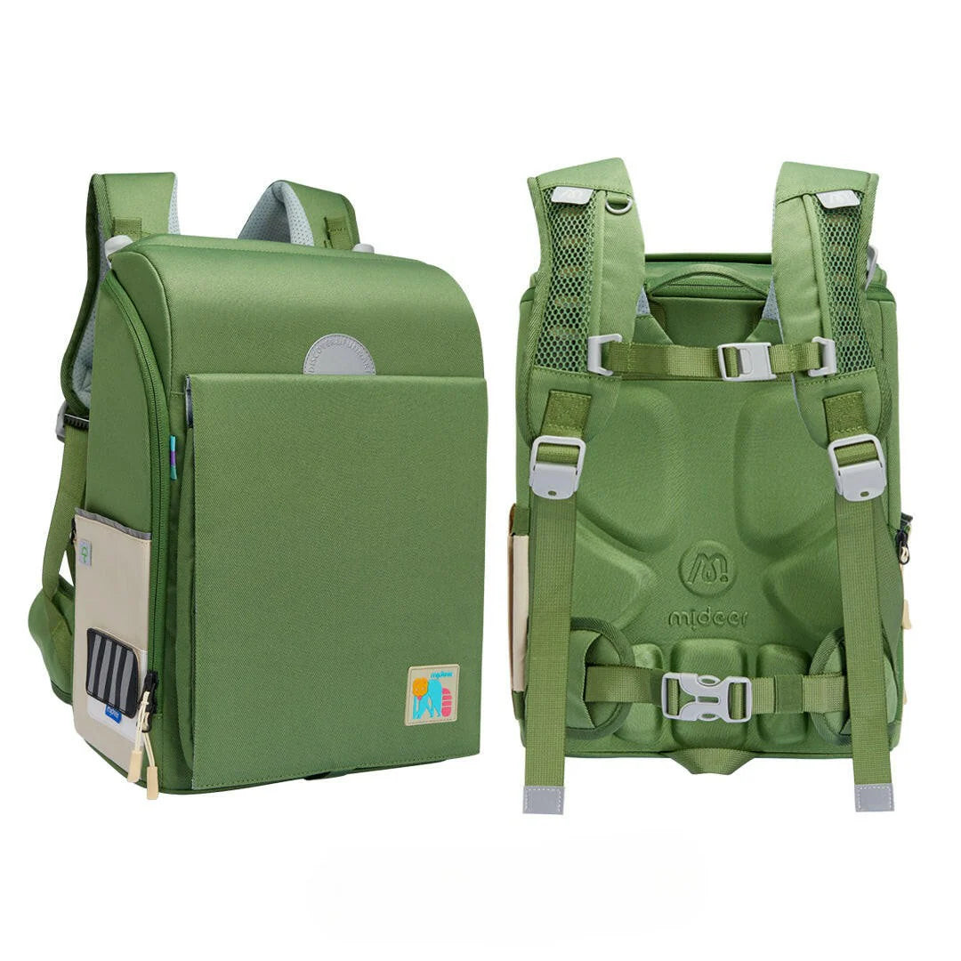 Mideer 3D juosmenį atpalaiduojanti mokyklinė kuprinė - Lush Green