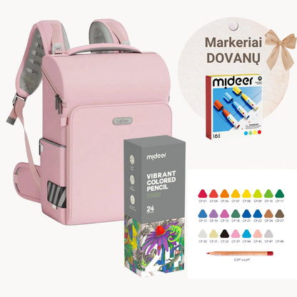 Kuprinės rinkinys (markeriai DOVANŲ) - Pink