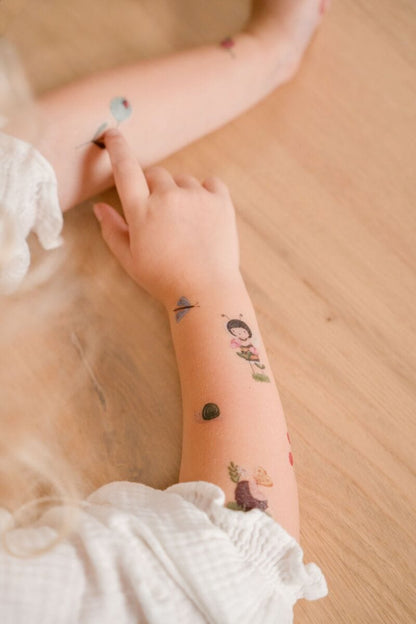 Little Dutch Vaikiškos laikinos tatuiruotės - Rosa and Friends