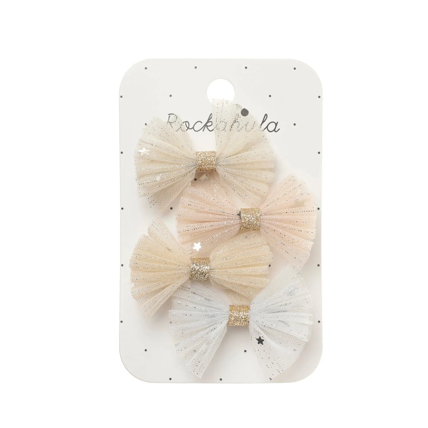 Rockahula plaukų segtukų rinkinys - Shimmer Tulle Mini Bow