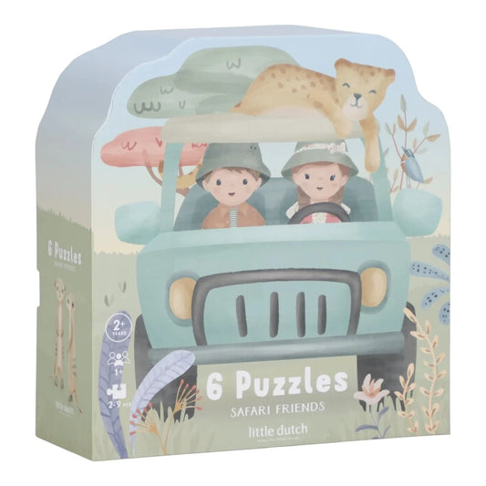 Little Dutch 6in1 dėlionė - Safari Friends