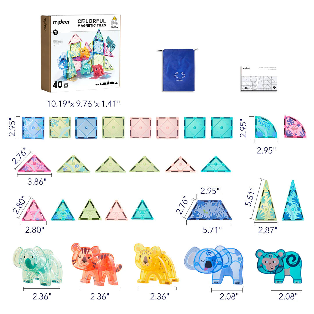 Mideer – Magnetinis konstruktorius – Džiunglės – 40 dalių