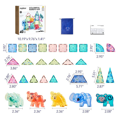 Mideer – Magnetinis konstruktorius – Džiunglės – 40 dalių