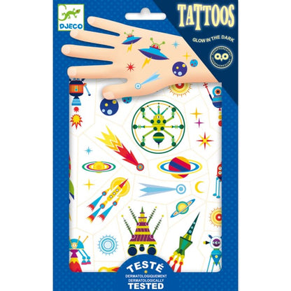 Djeco Tatuiruotės - Erdvė (50+ tatuiruočių)