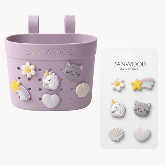 Banwood krepšelis paspirtukui ar dviračiui ir ženkliukai - Levander Magic