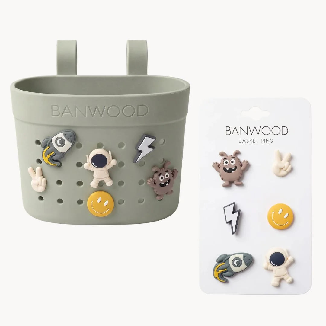 Banwood krepšelis paspirtukui ar dviračiui ir ženkliukai - Olive Space