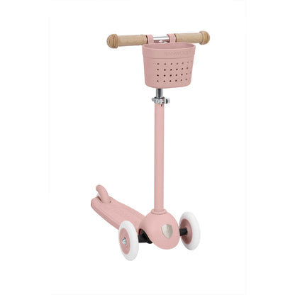 Banwood ECO paspirtukas 3-6 metų - Dusty rose + DVI DOVANOS: krepšelis ir ženkliukai