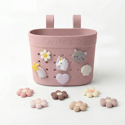 Banwood krepšelis paspirtukui ir dviračiui - Dusty rose