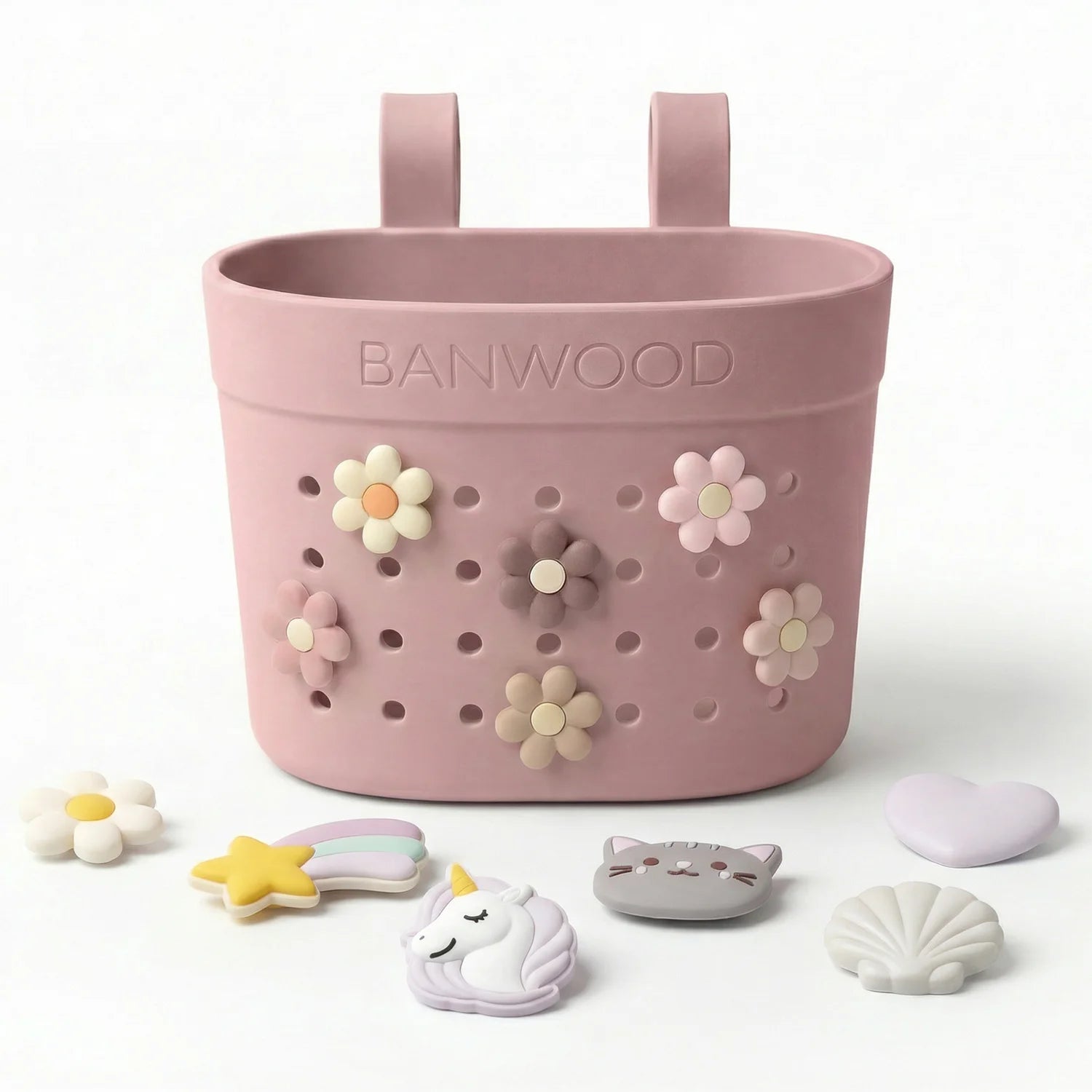 Banwood krepšelis paspirtukui ir dviračiui - Dusty rose
