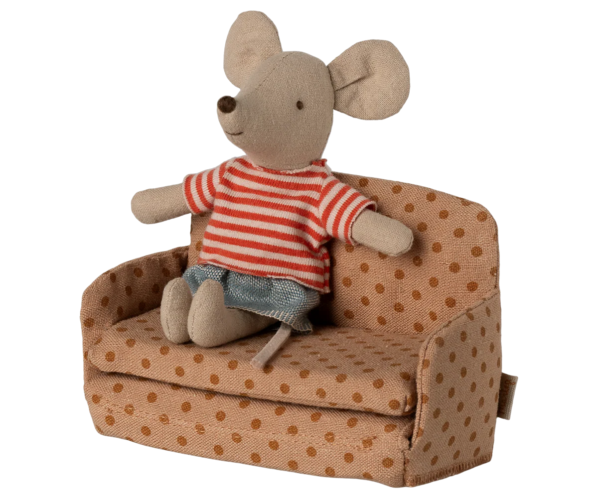 Maileg peliukų sofa/lova - Dots