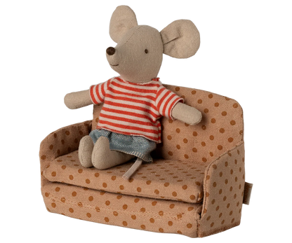 Maileg peliukų sofa/lova - Dots
