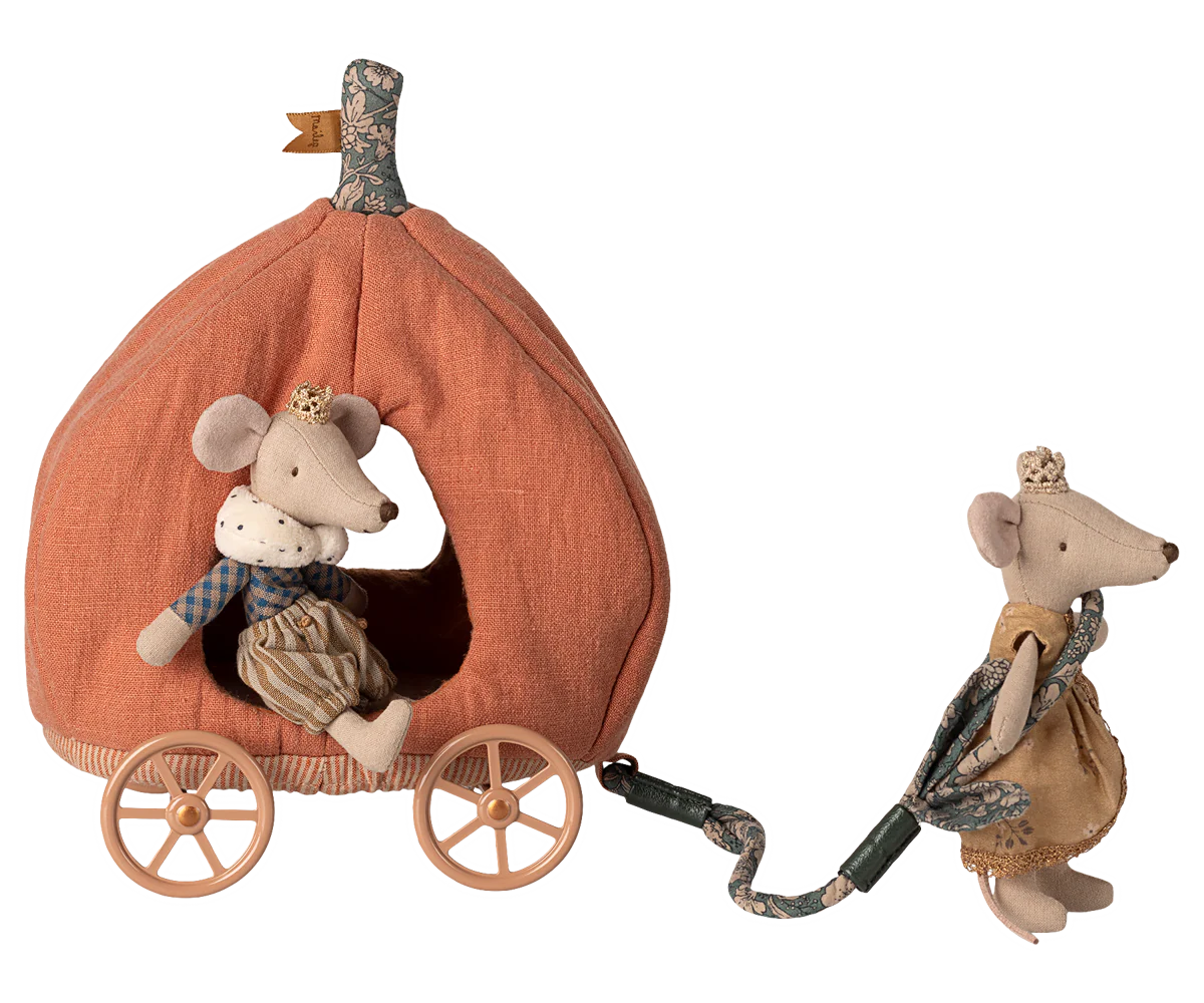 Maileg peliukų karieta - Pumpkin