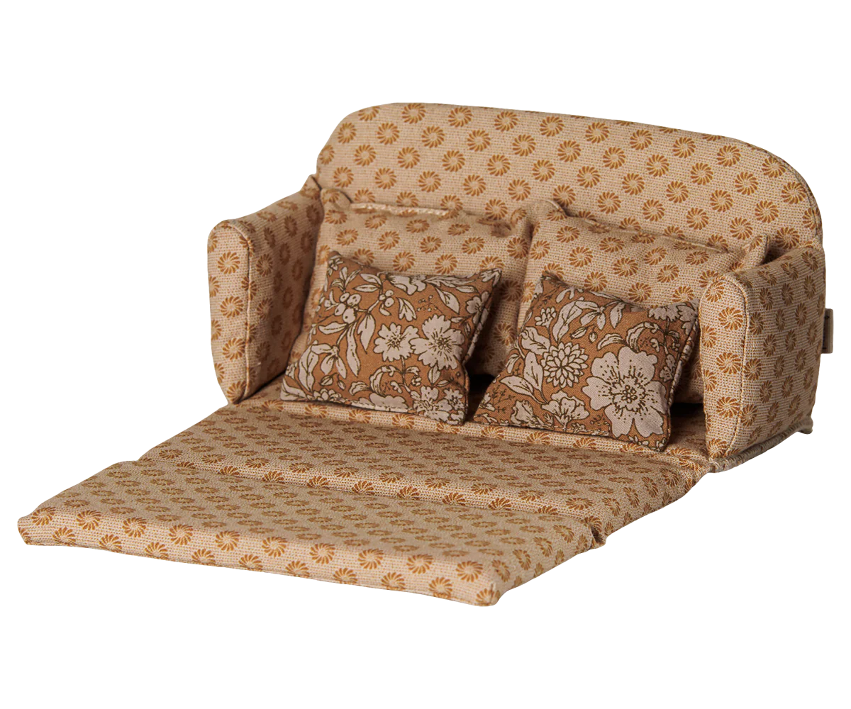 Maileg išskleidžiama peliukų sofa - Ocher