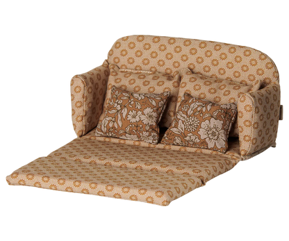 Maileg išskleidžiama peliukų sofa - Ocher
