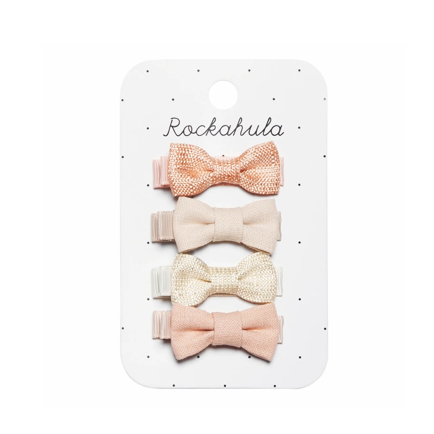 Rockahula plaukų segtukų rinkinys - Linen Mini Bow