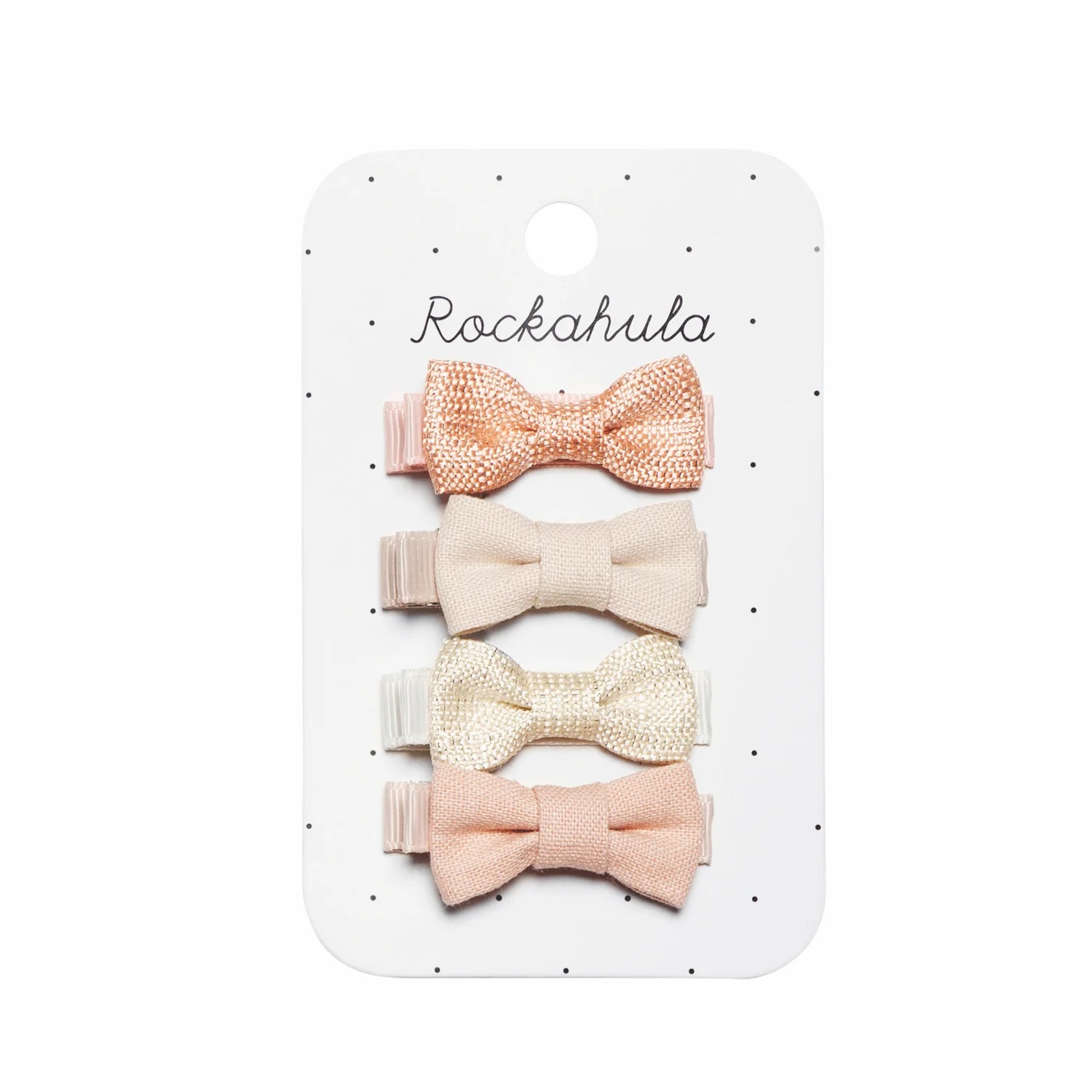 Rockahula plaukų segtukų rinkinys - Linen Mini Bow