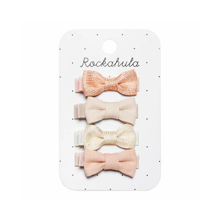 Rockahula plaukų segtukų rinkinys - Linen Mini Bow