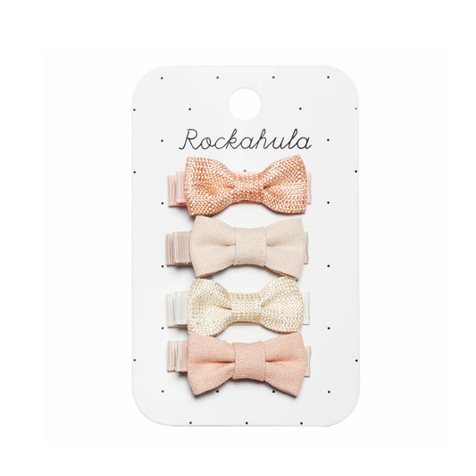 Rockahula plaukų segtukų rinkinys - Linen Mini Bow