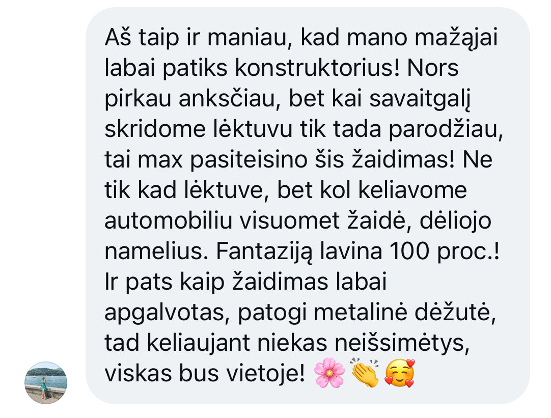 Mideer - kelioninis magnetinis konstruktorius metalinėje dėžutėje - 42 dalys