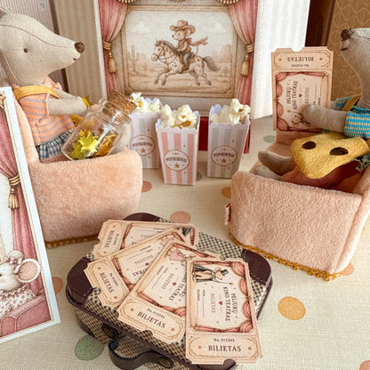 Maileg mouse house wallpaper