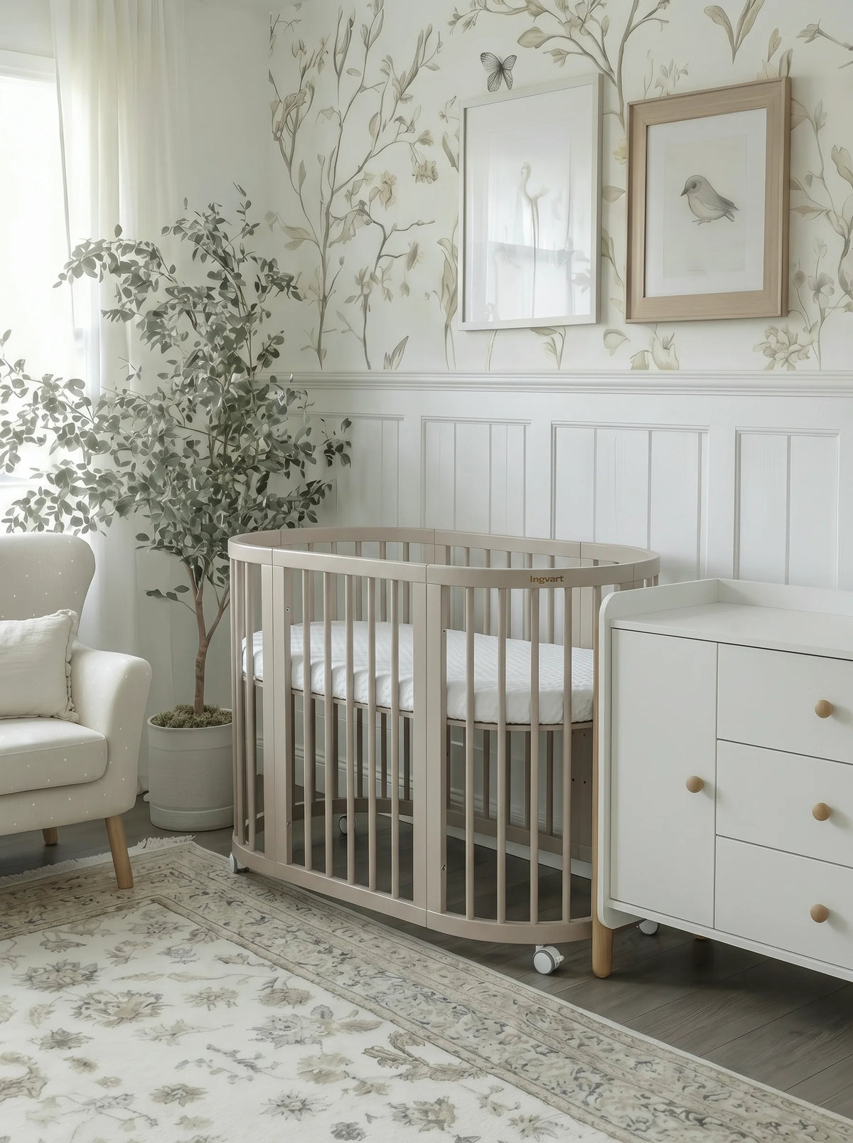 Ingvart transformuojama kūdikio lovytė - Smart white