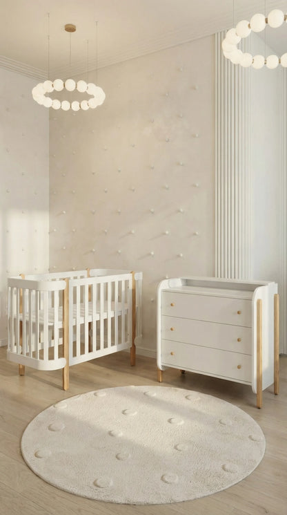 Ingvart transformuojama kūdikio lovytė - Nika natural + white