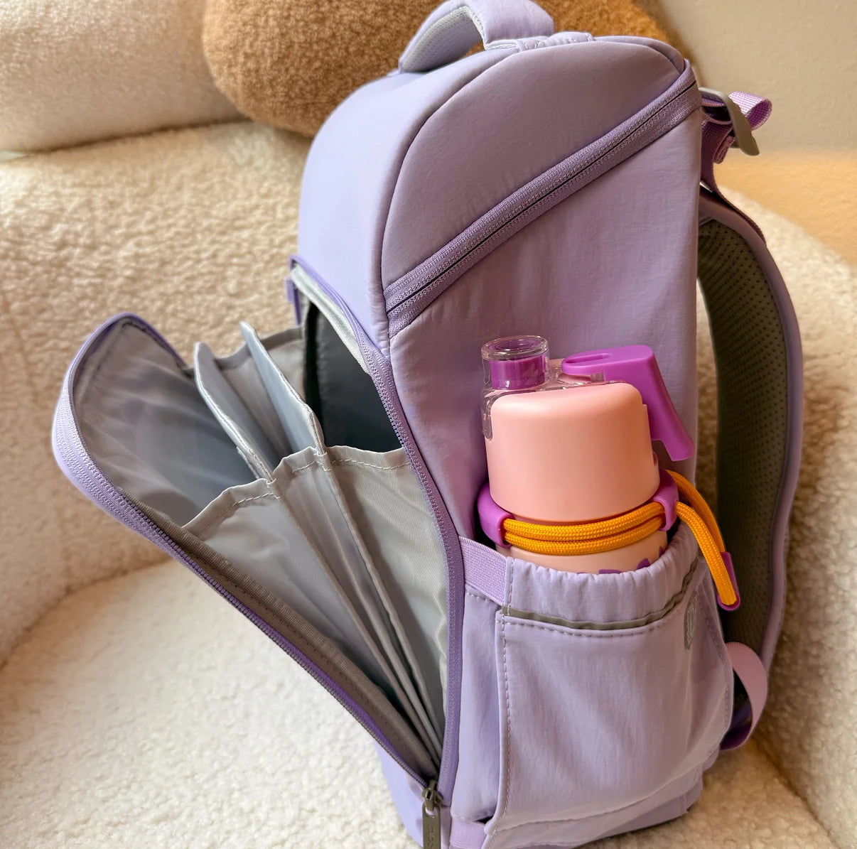Mideer 3D juosmenį atpalaiduojanti mokyklinė kuprinė - Lilac