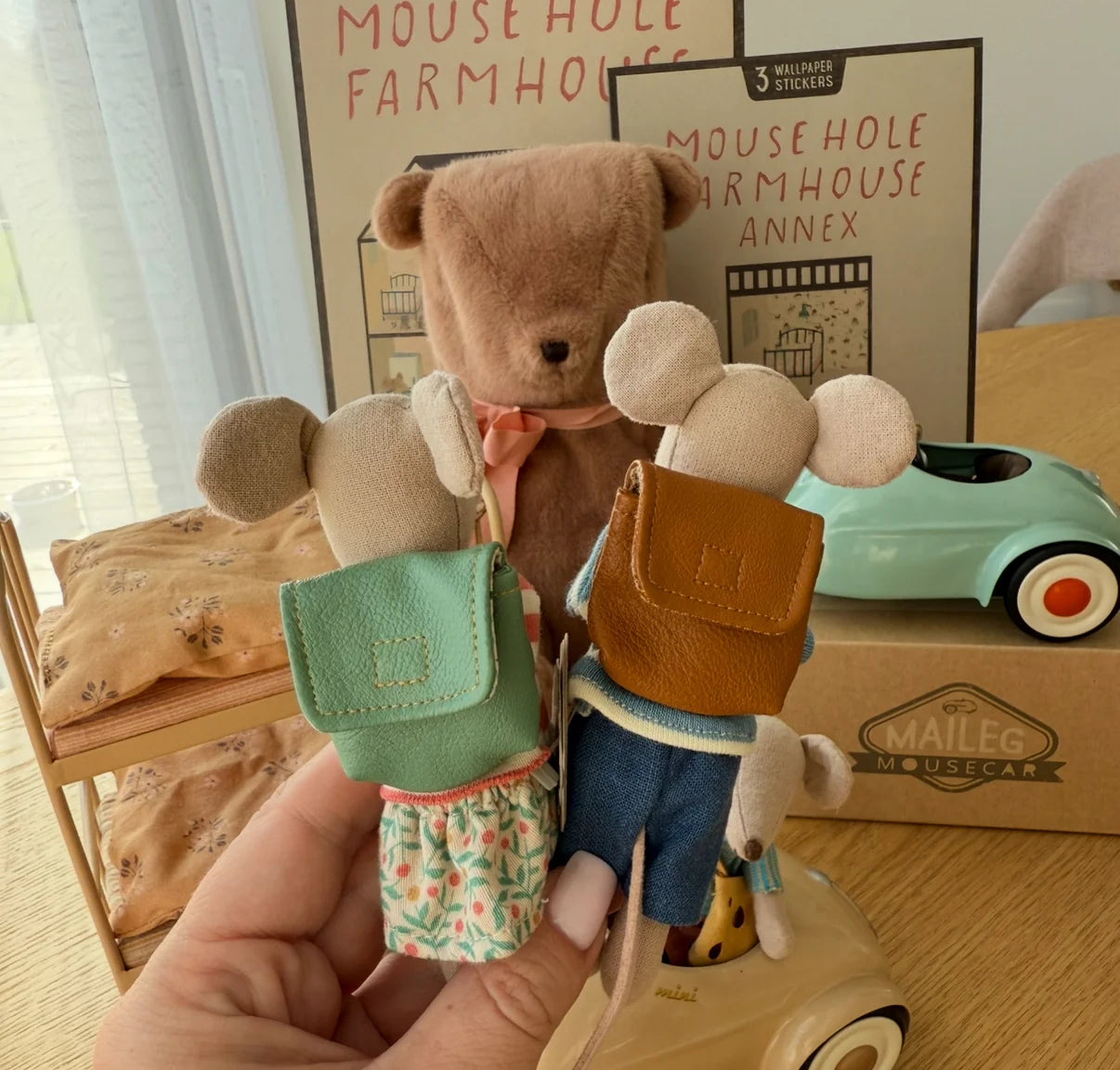 Maileg Mouse Biker Big Sister - Coral